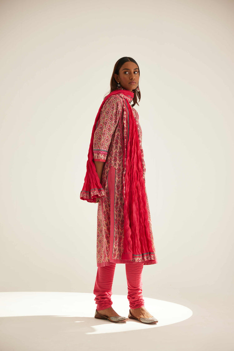 Rozana Kurta Beige Pink (8569400262955)