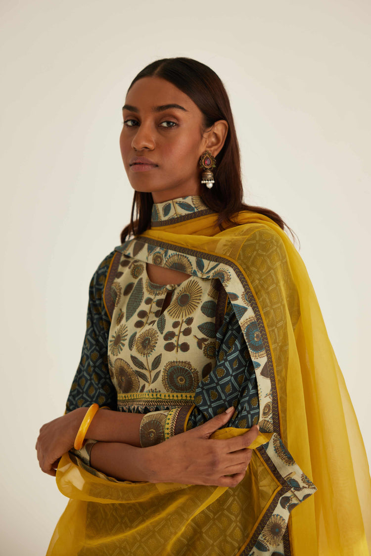 Rozana Chiffon Dupatta Yellow (8569671188779)