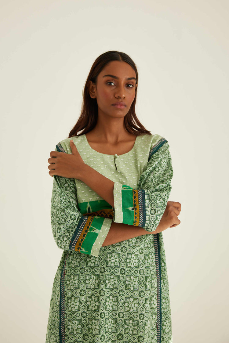 Afreen Caftan Mint Green (8569207128363)