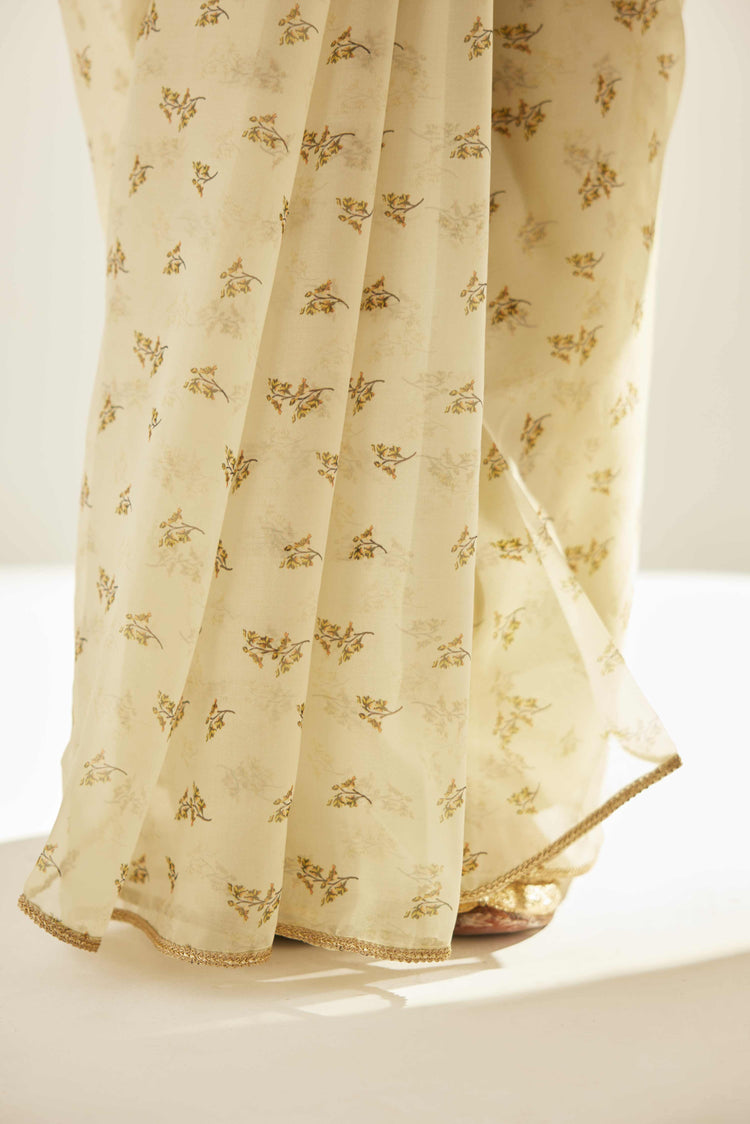 Floral Saree Pistachio (8571312767275)