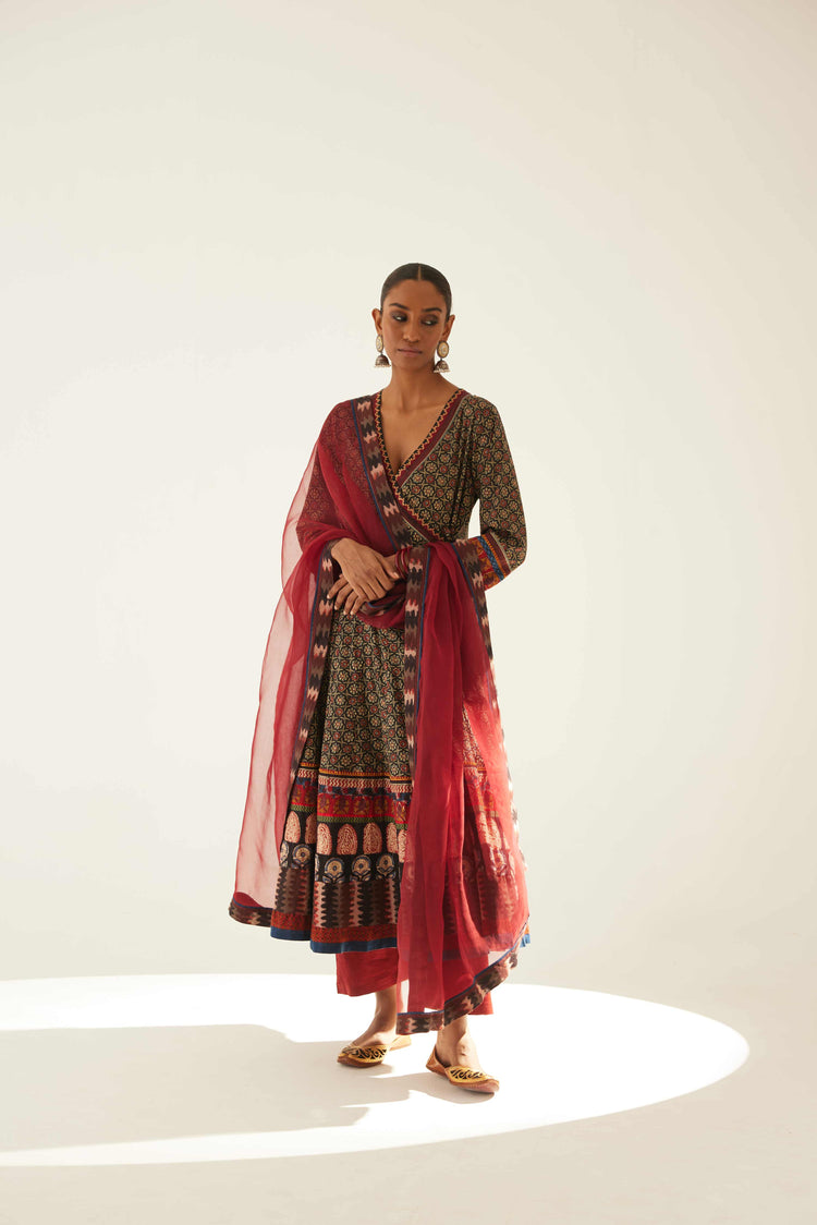 Rozana Chiffon Dupatta Maroon (8569660473643)