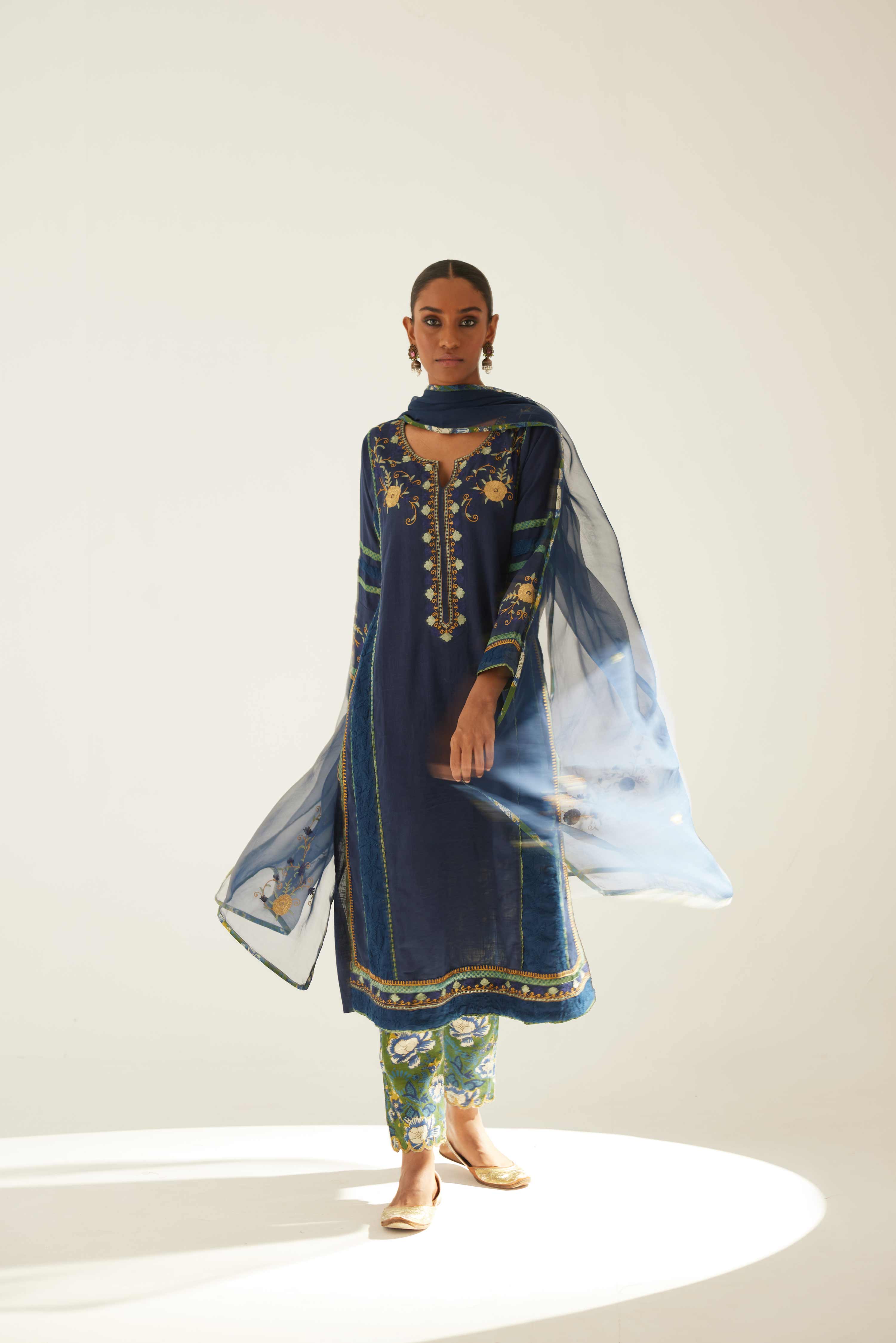 Bagh Dupatta Blue (8569799377195)
