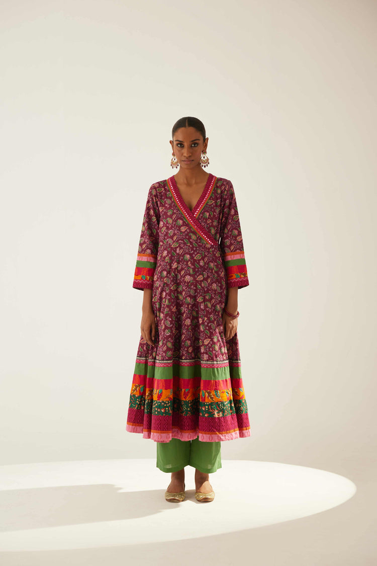 Angrakha Kurta Wine Green (8569445187883)