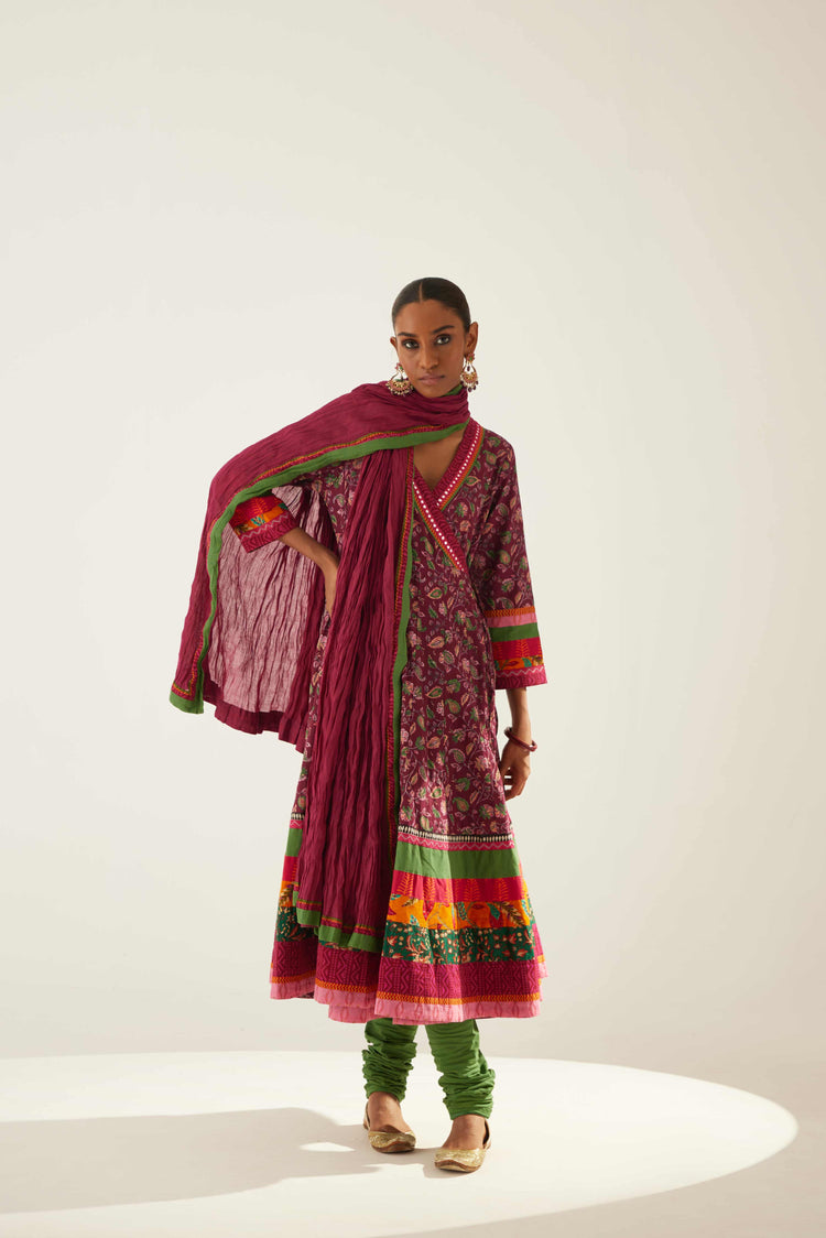 Angrakha Kurta Wine Green (8569445187883)