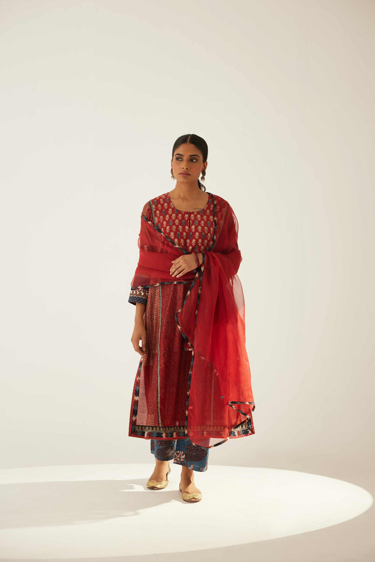 Rozana Chiffon Dupatta Maroon (8569685049643)