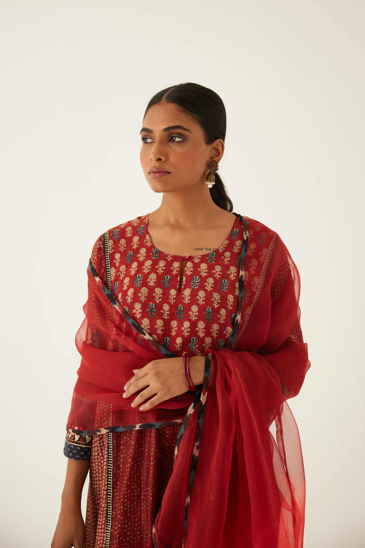 Rozana Chiffon Dupatta Maroon (8569685049643)