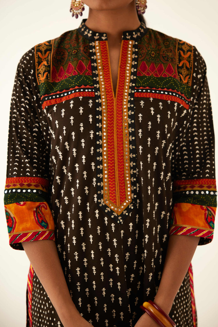 Rang Kurta Black White (8569423855915)