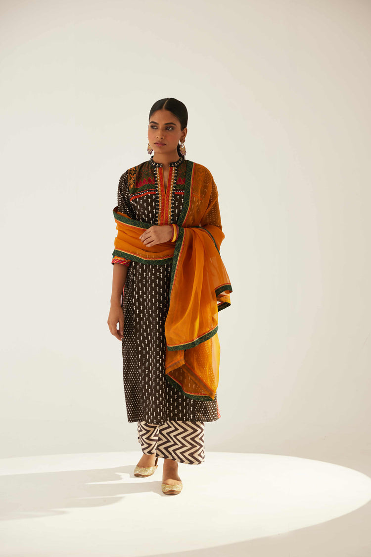 Rozana Chiffon Dupatta Orange (8569646285099)
