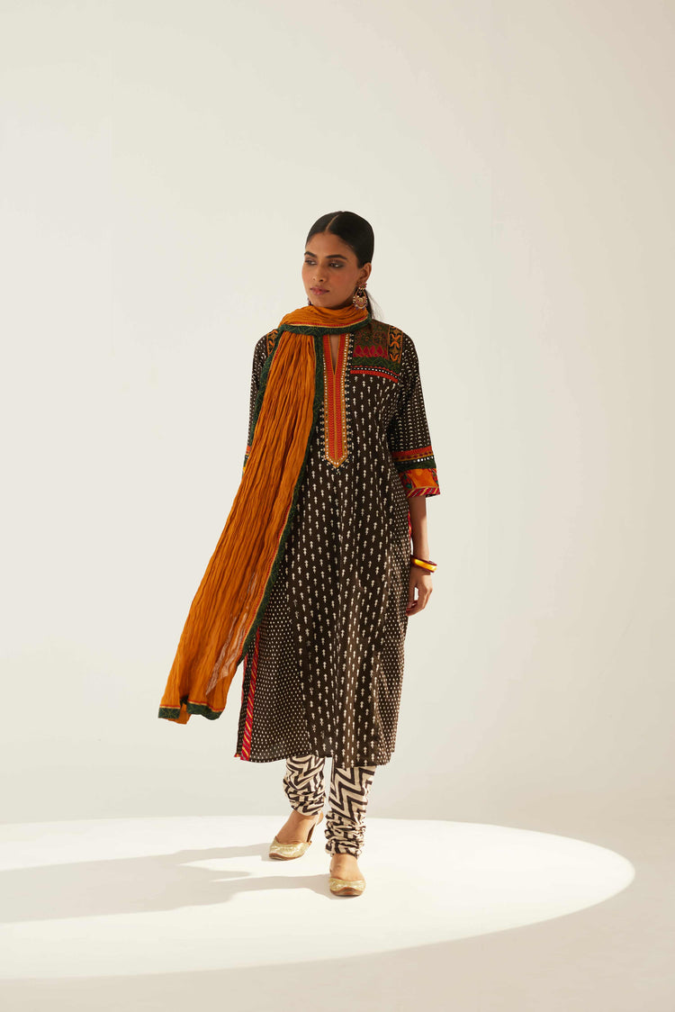 Rang Kurta Black White (8569423855915)