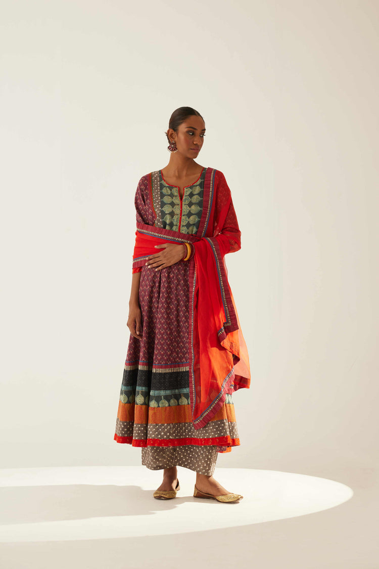 Rozana Chiffon Dupatta Orange (8569699500331)