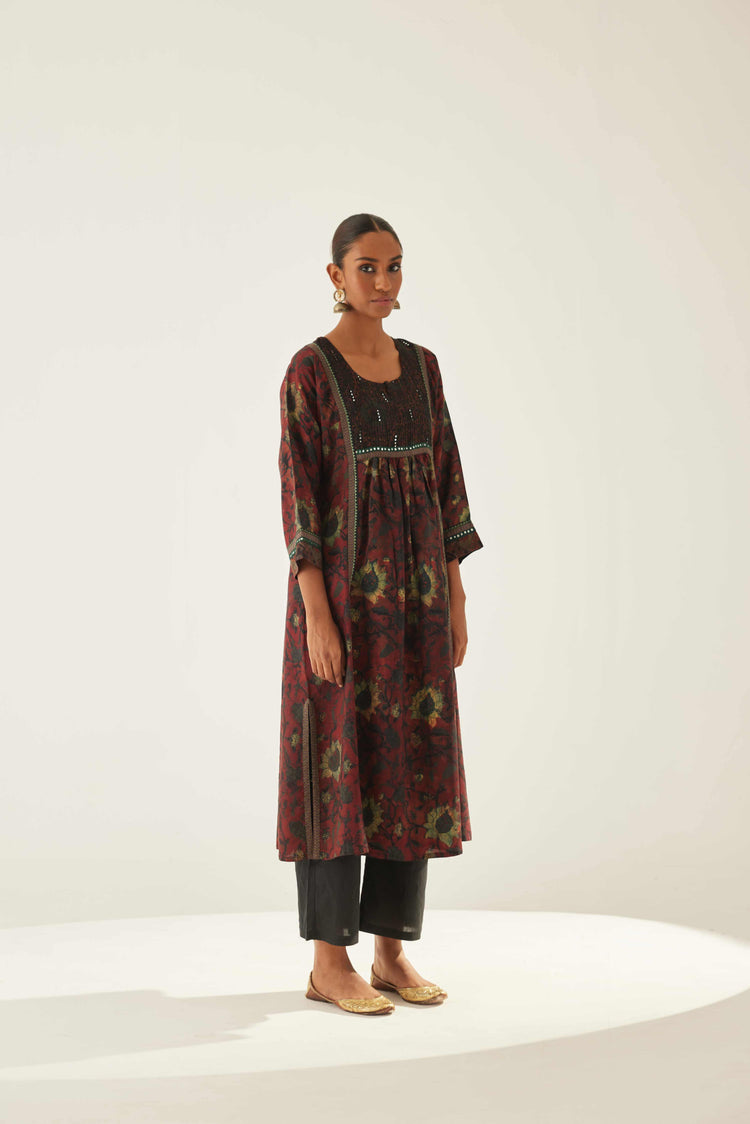 Banjara Kurta Black Maroon (8569461670187)