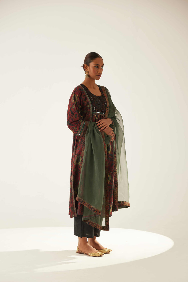 Rozana Chiffon Dupatta Green (8569681477931)