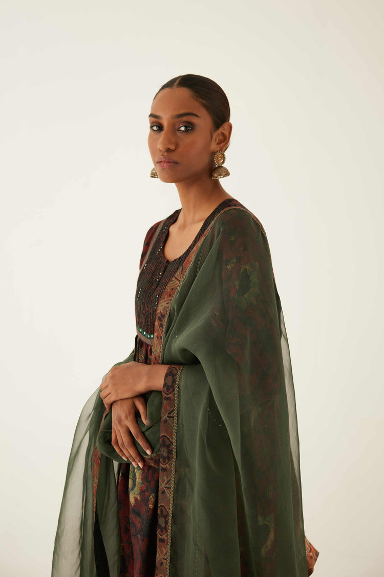 Rozana Chiffon Dupatta Green (8569681477931)