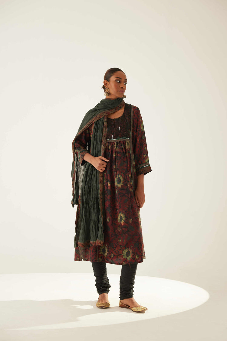 Banjara Kurta Black Maroon (8569461670187)