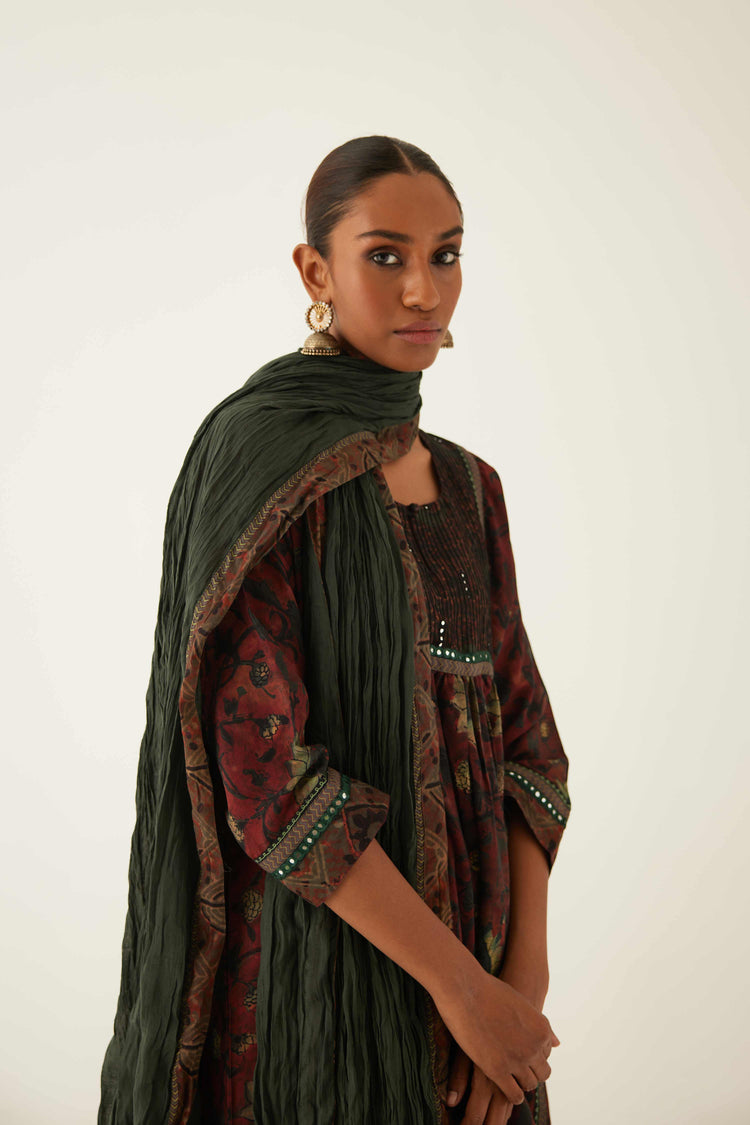 Banjara Kurta Black Maroon (8569461670187)