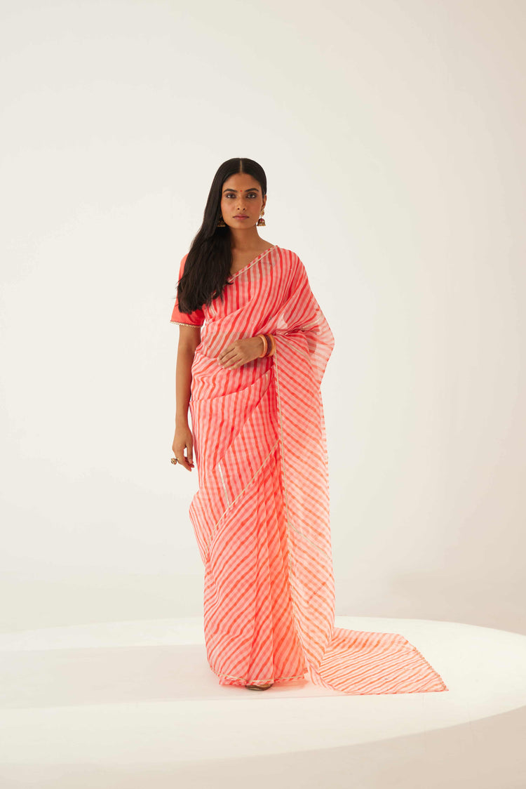 Leheriya Saree Light Dark Pink (8571309130027)