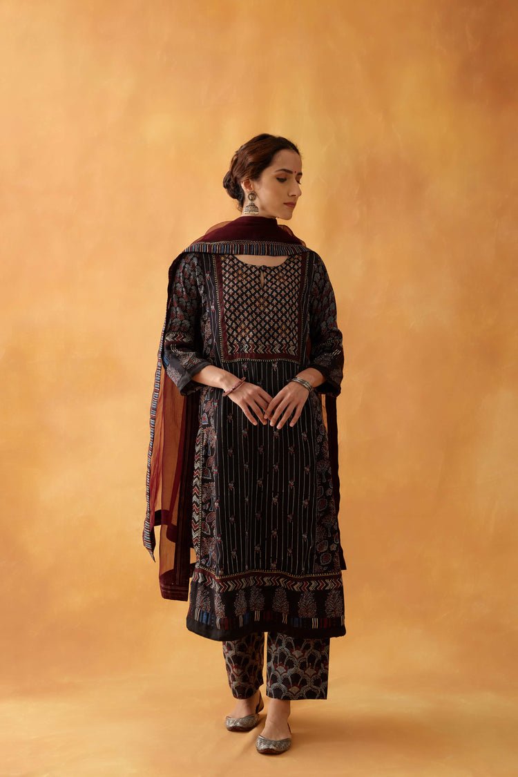 Rozana Pant Black Maroon (8828441755947)