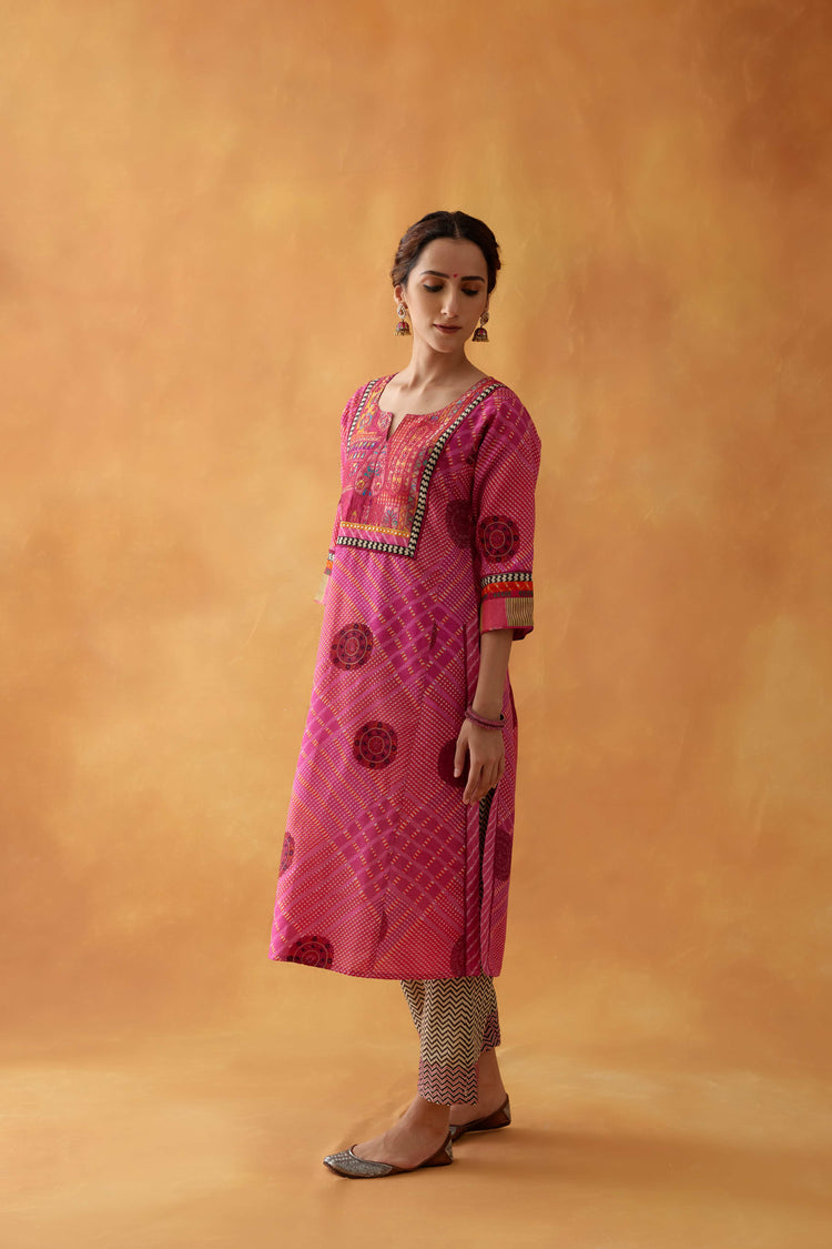 Yoke Kurta Pink (8828163457323)