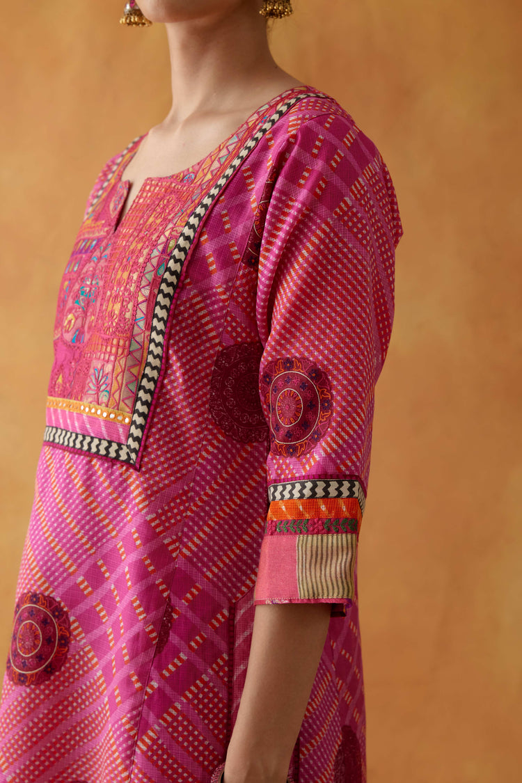 Yoke Kurta Pink (8828163457323)