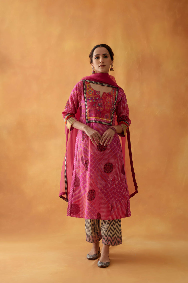Yoke Kurta Pink (8828163457323)