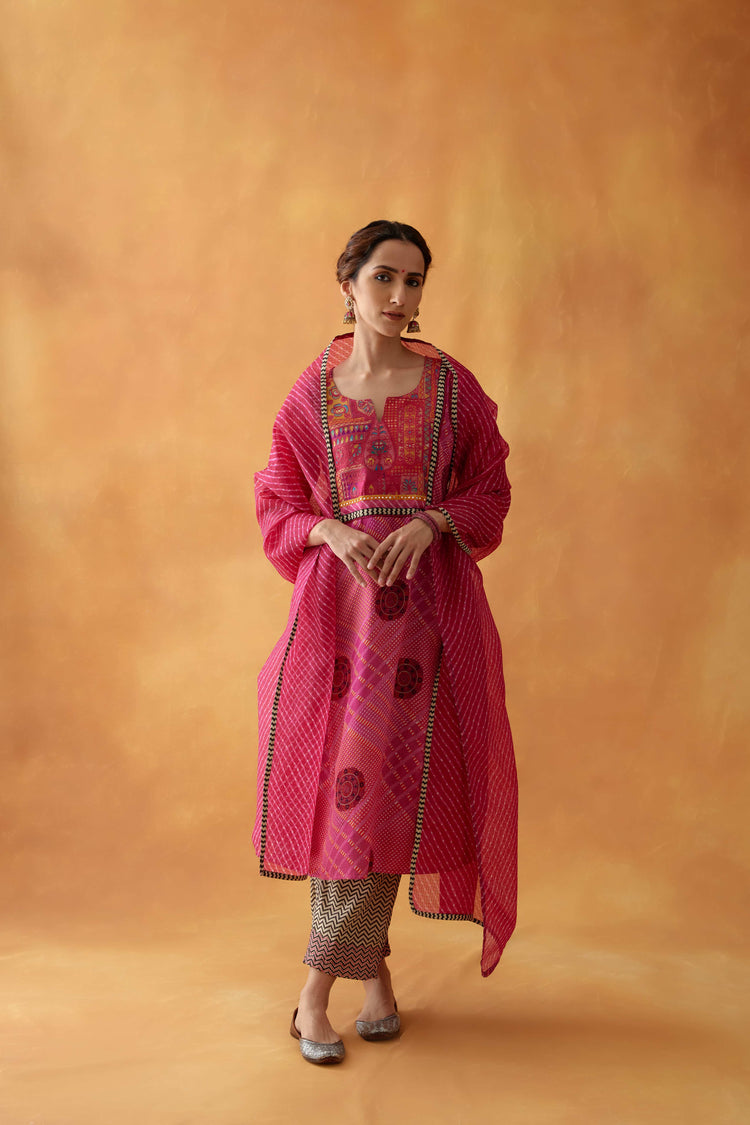 Yoke Kurta Pink (8828163457323)