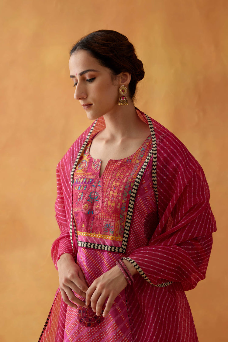 Yoke Kurta Pink (8828163457323)
