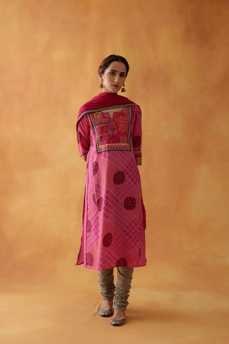 Yoke Kurta Pink (8828163457323)