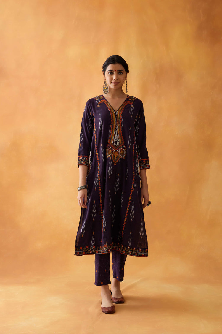 Siya Kurta Mauve Rust (8828324806955)