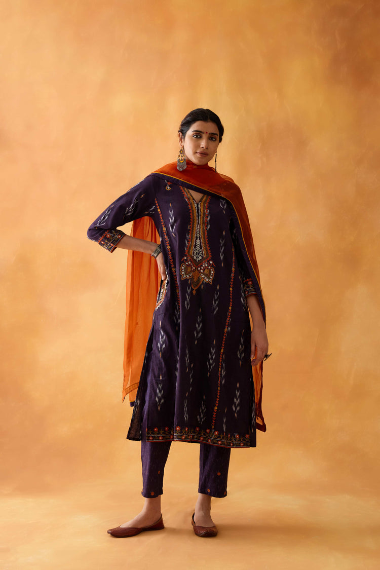 Siya Kurta Mauve Rust (8828324806955)