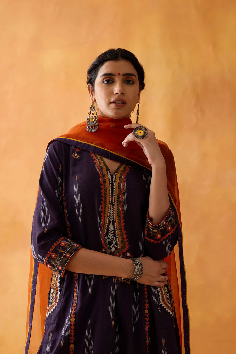 Siya Kurta Mauve Rust (8828324806955)