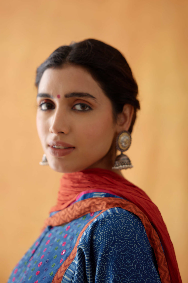 Rozana Cotton Crinkled Dupatta Rust (8828641313067)