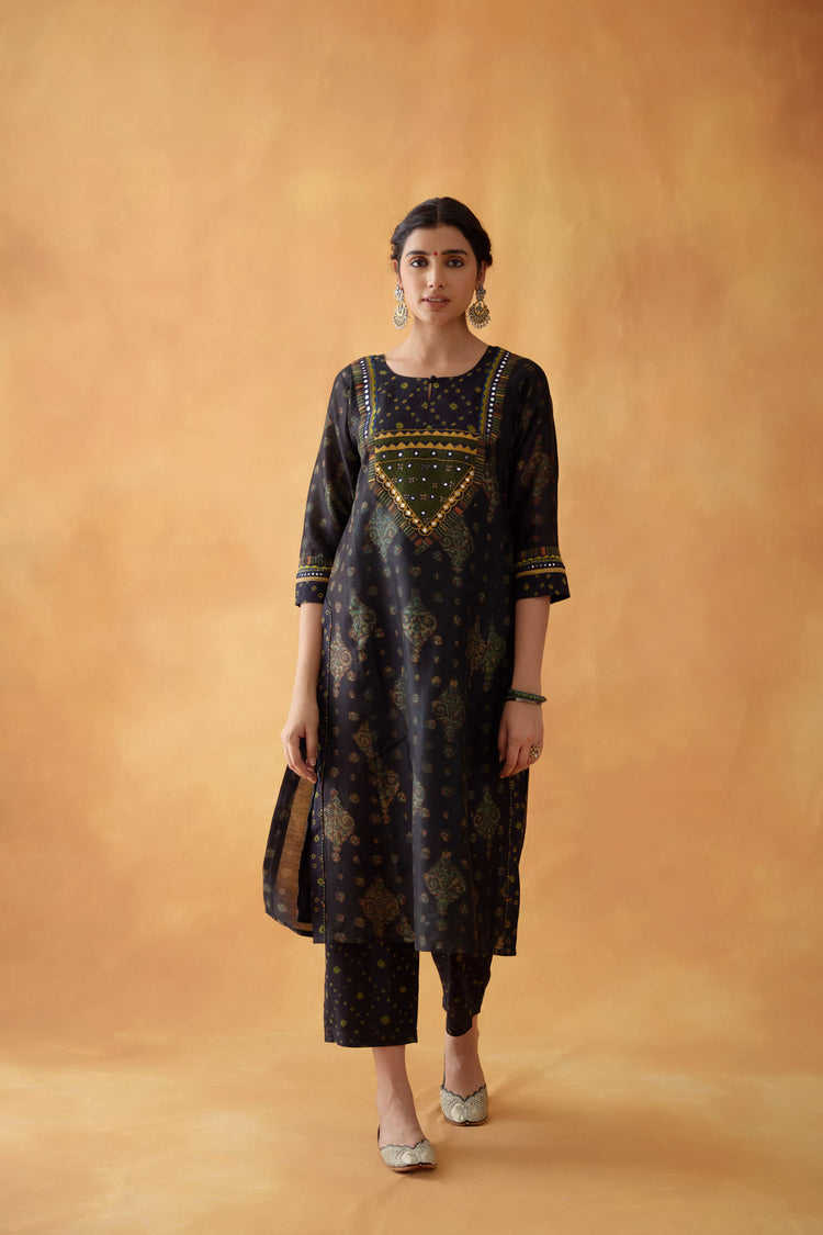 Rozana Pant Black Green (8828454830379)