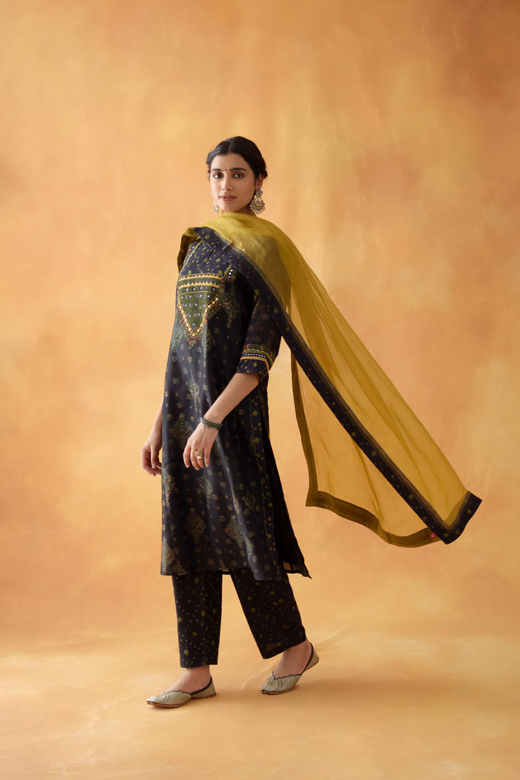 Rozana Chiffon Dupatta Mustard (8828614082859)