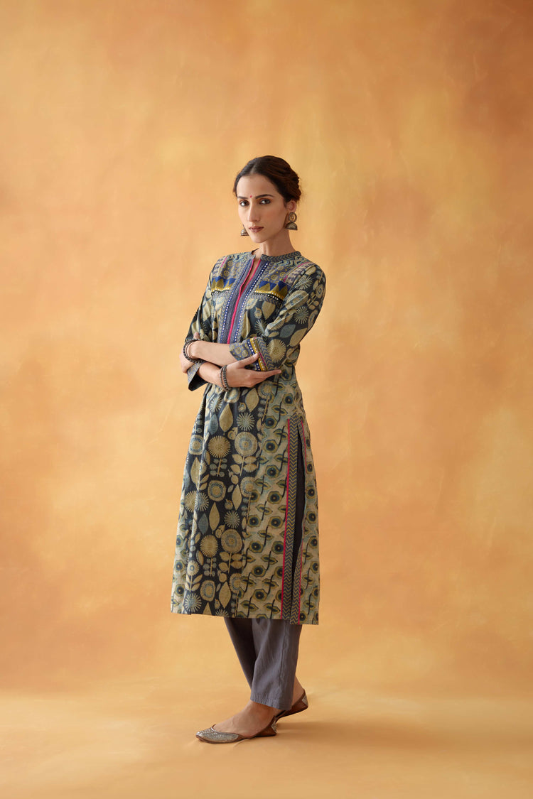 Rang Kurta Stone Blue Beige (8828293546283)