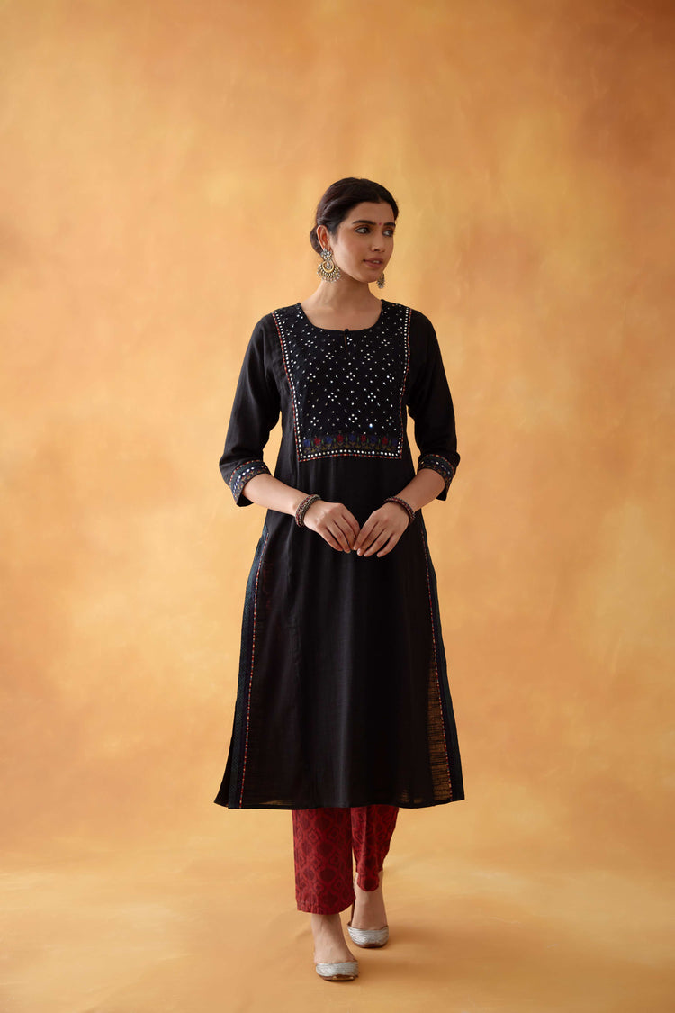 Yoke Kurta Black (8828301803819)