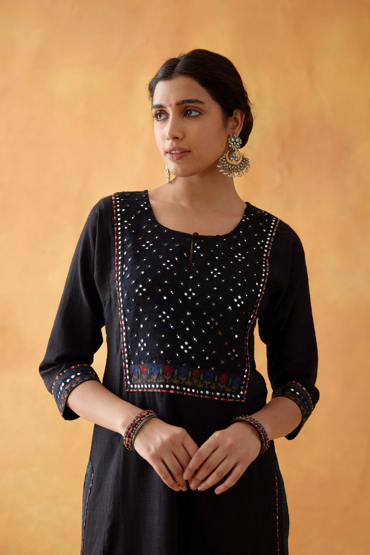 Yoke Kurta Black (8828301803819)