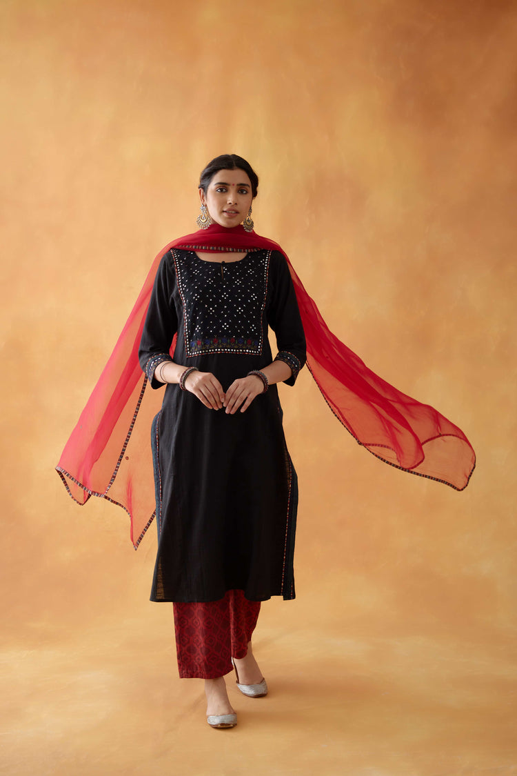 Yoke Kurta Black (8828301803819)