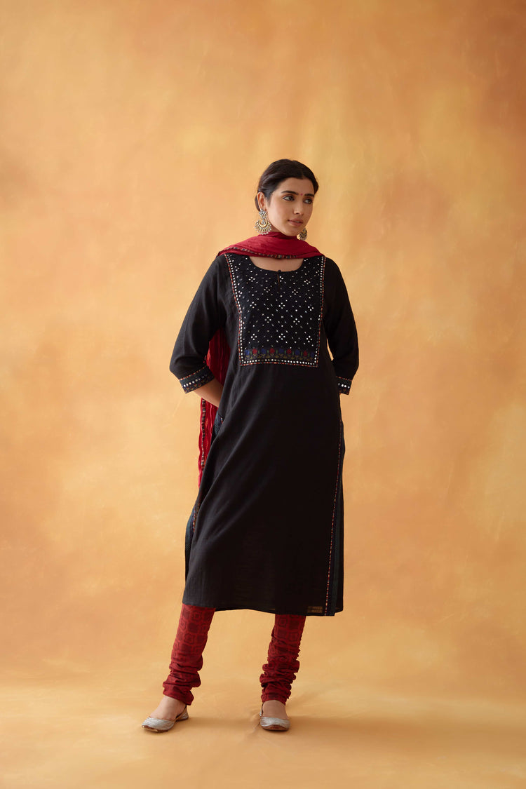 Yoke Kurta Black (8828301803819)