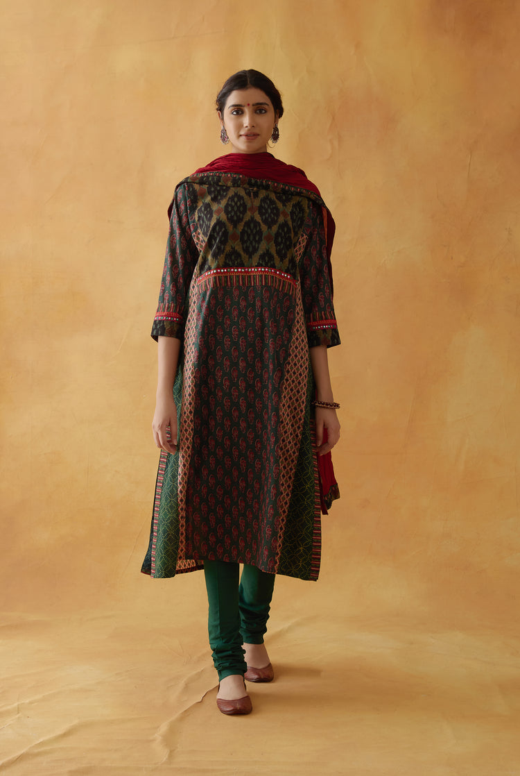 Rozana Cotton Crinkled Dupatta Maroon (8811458101547)