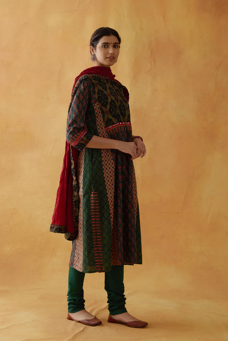 Rozana Cotton Crinkled Dupatta Maroon (8811458101547)