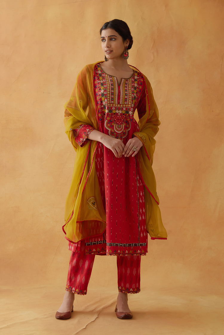 Madhu Kurta Red (8810299359531)