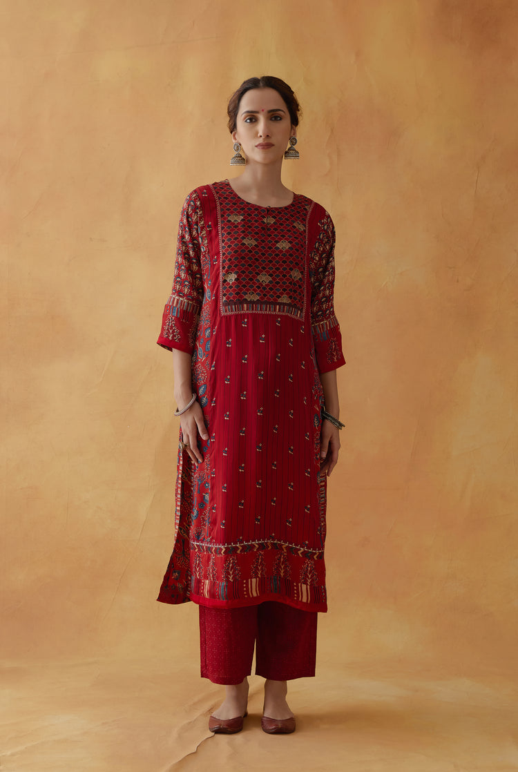 Miran Kurta Red (8810179854635)