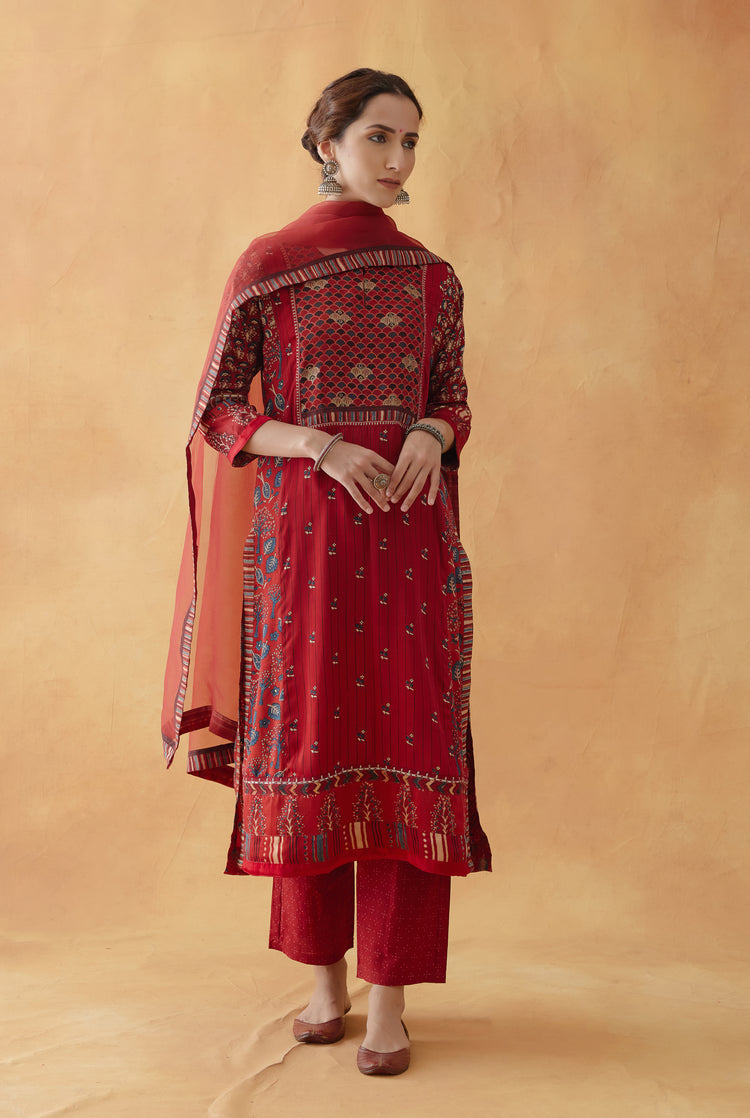 Miran Kurta Red (8810179854635)