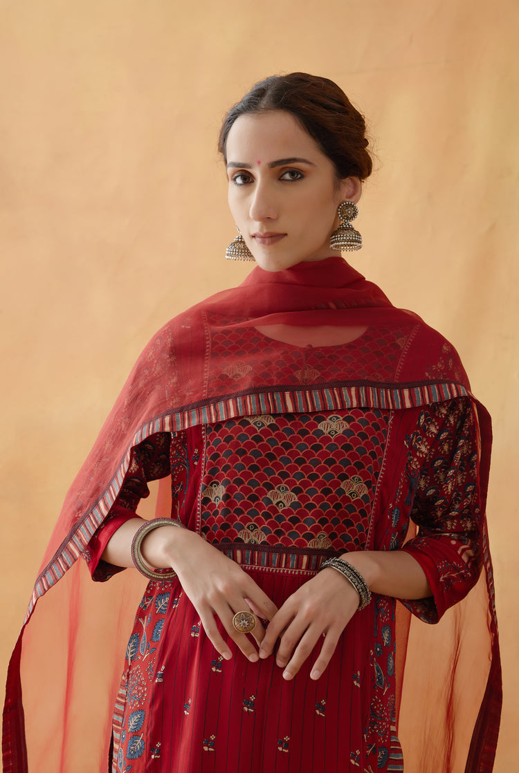 Miran Kurta Red (8810179854635)