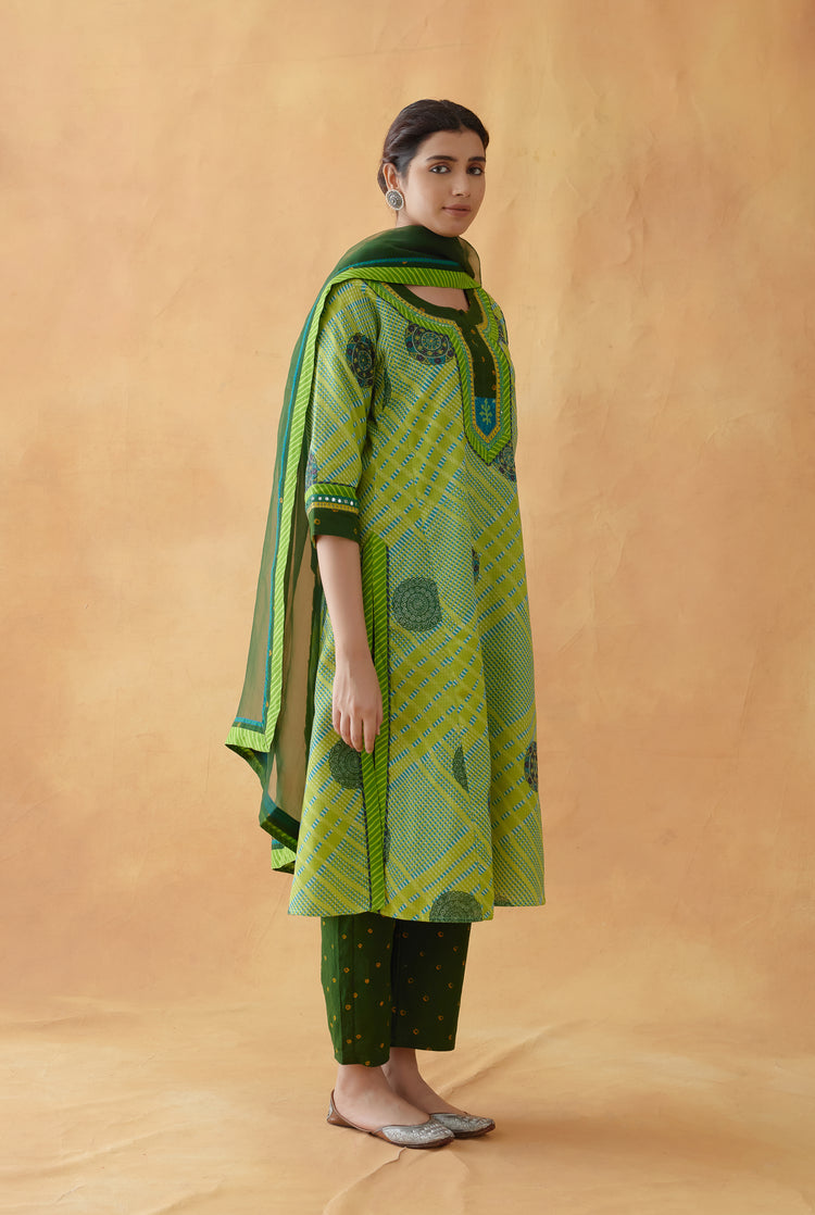 Rozana Chiffon Dupatta Dark Green (8811454333227)