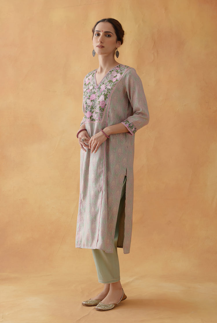 Daisy Kurta Mint Green (8811385782571)