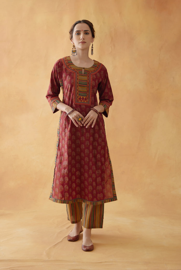 Anu Kurta Rust Maroon (8810249781547)