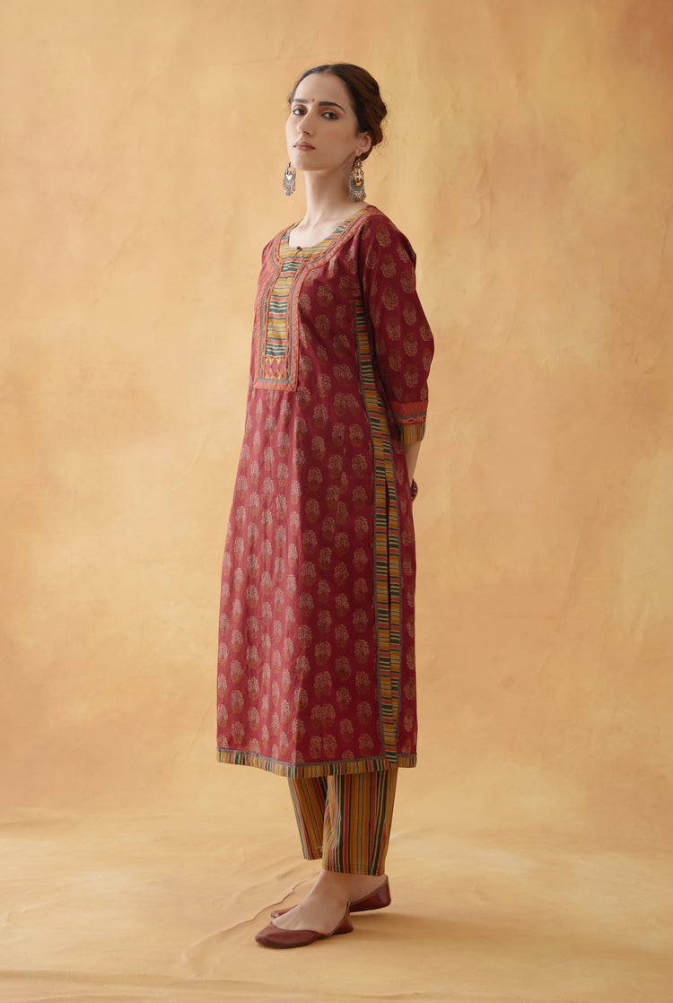Anu Kurta Rust Maroon (8810249781547)