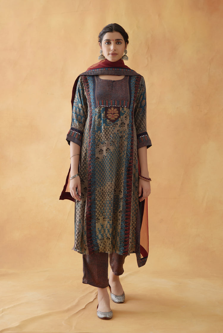 Rozana Chiffon Dupatta Maroon (8811456102699)