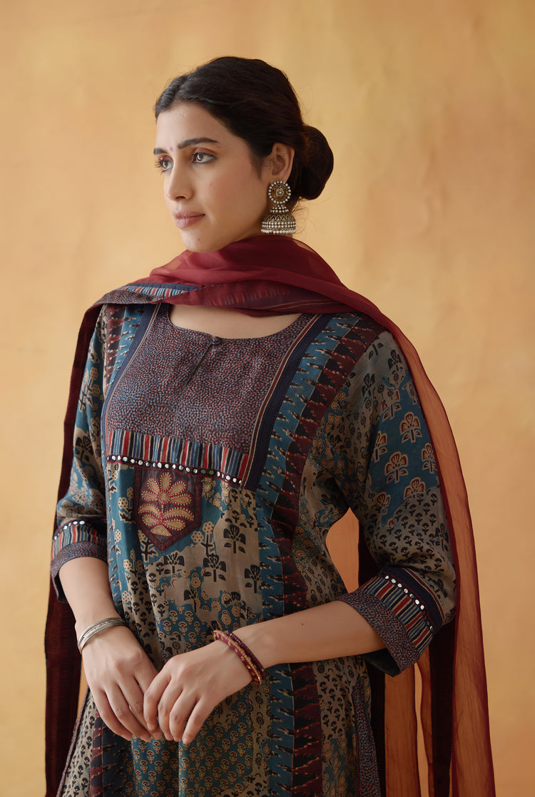 Rozana Chiffon Dupatta Maroon (8811456102699)